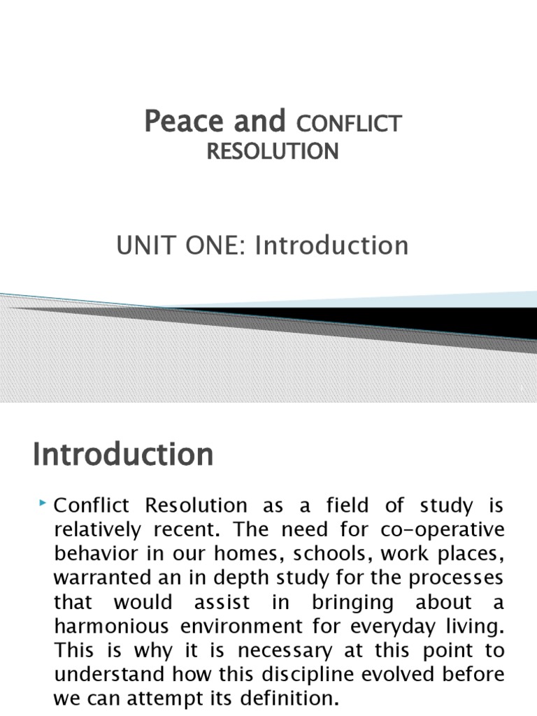 Evolution of Conflict Resolution Techniques | PDF | Conflict Resolution ...
