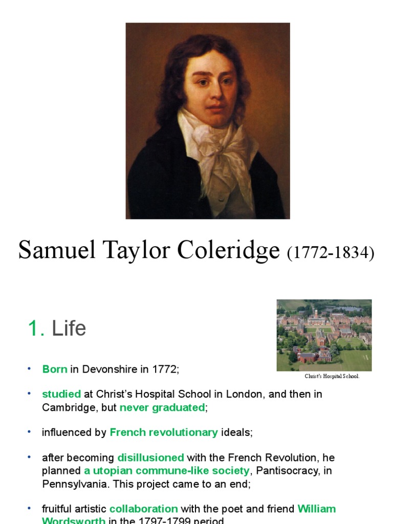 S.T. Coleridge PDF Samuel Taylor Coleridge Poetry
