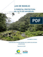 Plan de Manejo Reserva Forestal Alto San Miguel