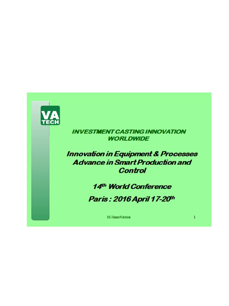 VA Tech Innovation in Equipment and Process Rev1 PDF Innovation