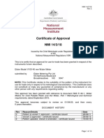 Certificate of Approval NMI 14/3/18