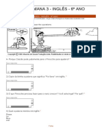 PET VOL 1 - SEMANA 3 - INGLÊS - 6º ANO complementar