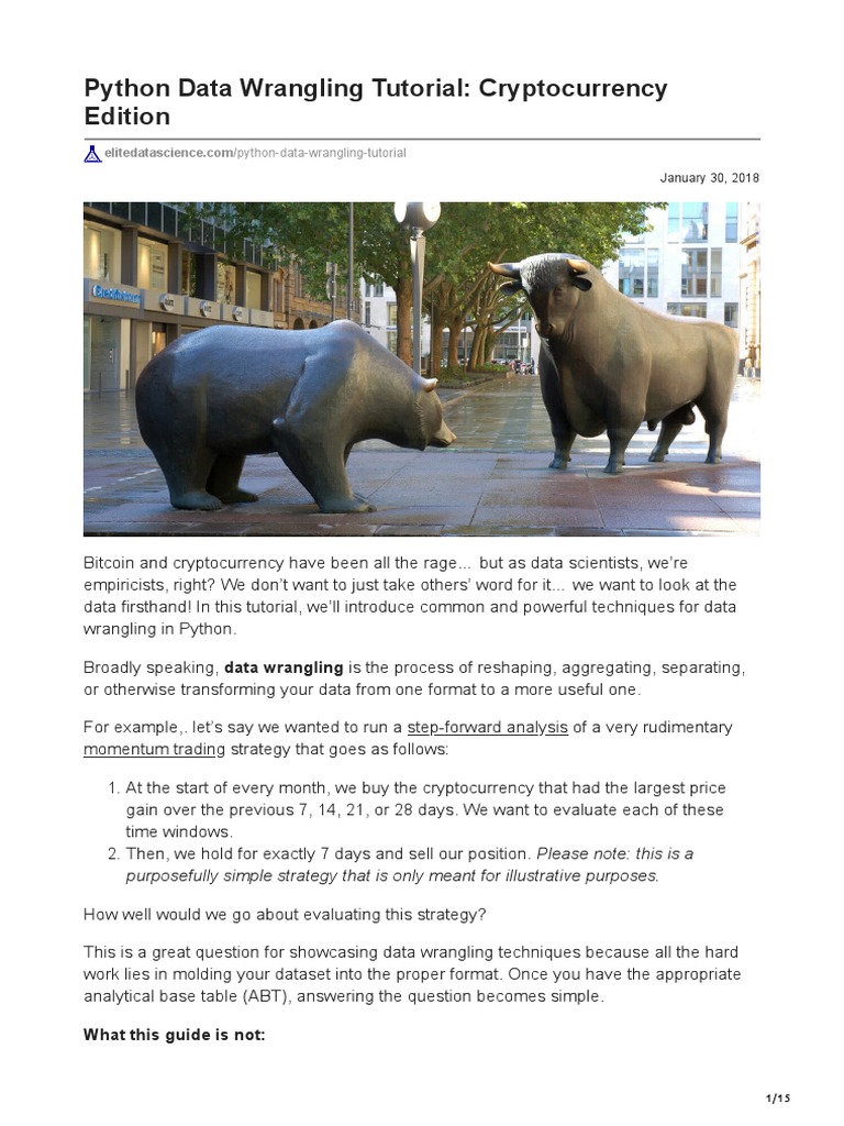 Python Data Wrangling Tutorial With Pandas | PDF | Function ...
