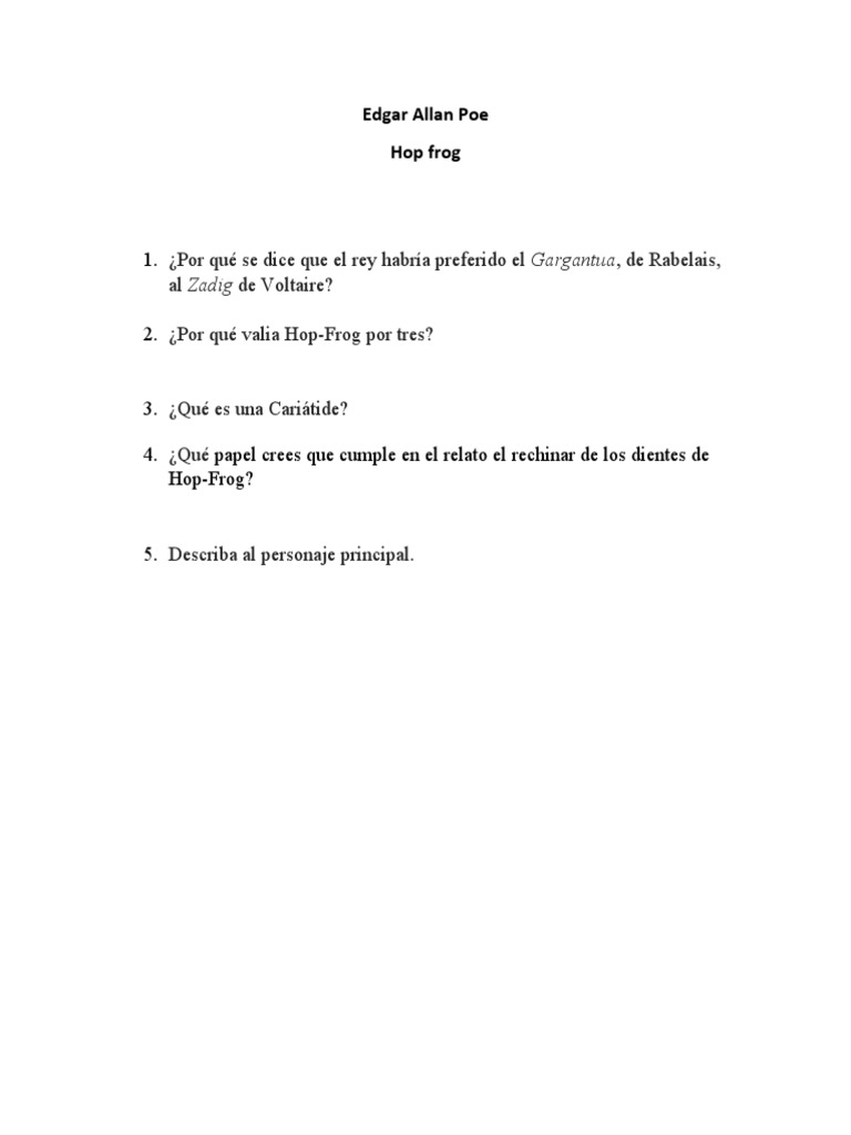 Edgar Allan Poe HopFrog PDF