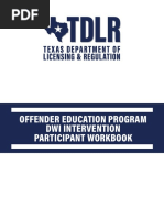 TDLR Texas DWI Intervention Program Participant Workbook - Final