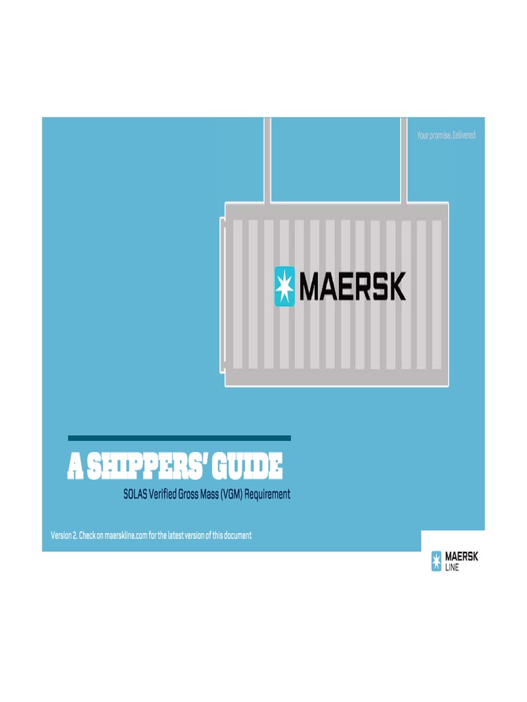 Maersk Shippers Guide To VGM v1 PDF Cargo Bill Of Lading