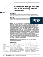 Place Promotion Through Food and Tourism Rural Branding and the Role of Websites