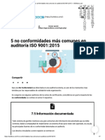 5 No Conformidades Más Comunes en Auditoría ISO 9001 - 2015 - ISO4docs