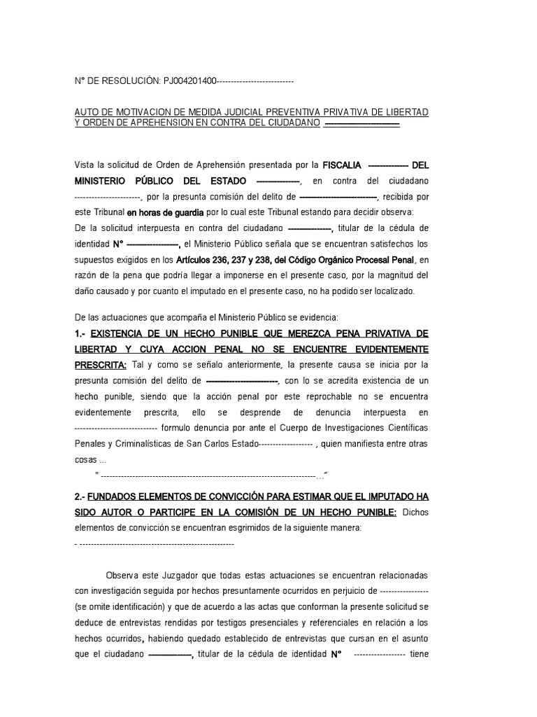 Orden de Aprehensión en Venezuela | PDF | Derecho penal | Castigos