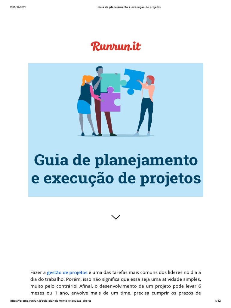 Guia de Planejamento e Execução de Projetos | PDF | Desenvolvimento ...