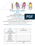 Super Brainy Abilities (SBA) Student Guide