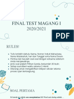 Magang I Final Test