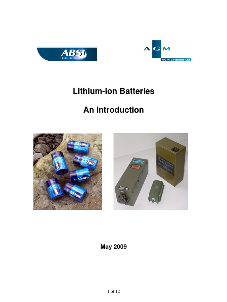 Lithium Ion Technology PDF Lithium Ion Battery Rechargeable Battery