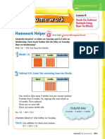 Homework Helper: Hands On: Subtract Decimals Using Base-Ten Blocks