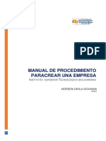 Manual de Procedimiento Paracrear Una Empresa