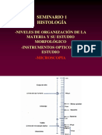 Histología y microscopía óptica: niveles de organización celular y subcelular