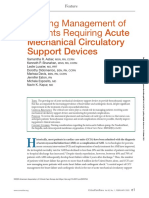 Nursing Management of Patients Requiring Acute Mechanical Circulatory Support Devices