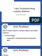 Instalasi Dan Troubleshooting Peralatan Webinar