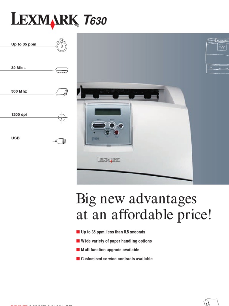 lexmarkt630 Printer Media Technology