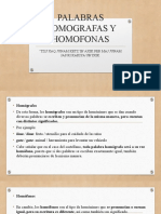 Palabras Homografas y Homofonas