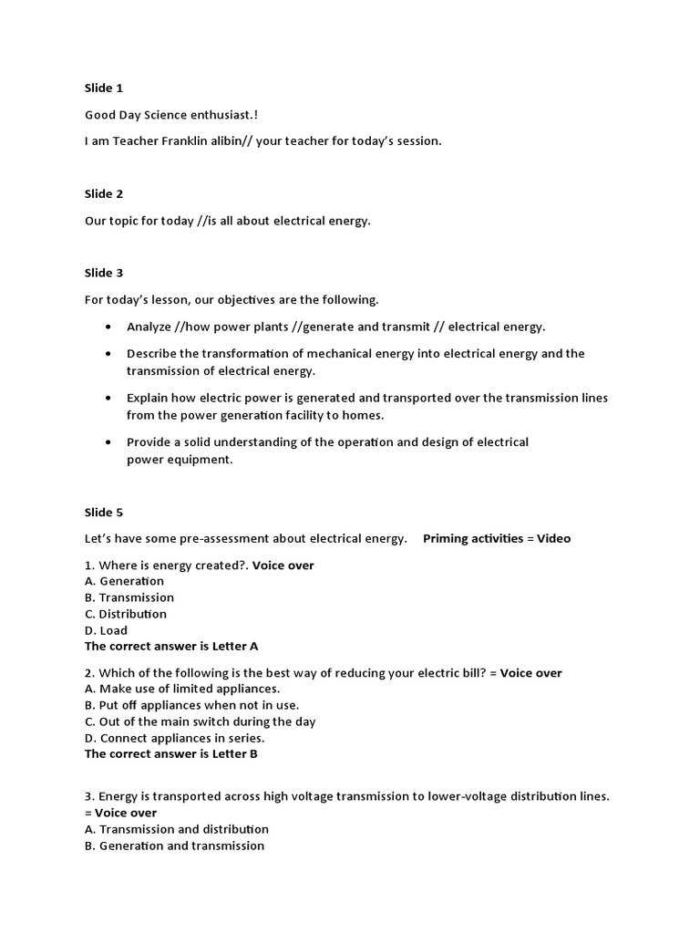 Understanding Electrical Energy Generation | PDF | Electric Power ...