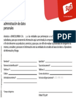 Formato de Autorización de Datos Personales Sufi