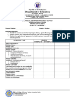 Grade 9 q1 p.e Learners Progress Report