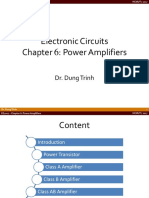 Electronic Circuits Chapter 6: Power Amplifiers: Dr. Dung Trinh