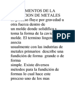 Fundamentos de La Fundicion de Metales