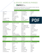 Transitional Devices Words and Phrases