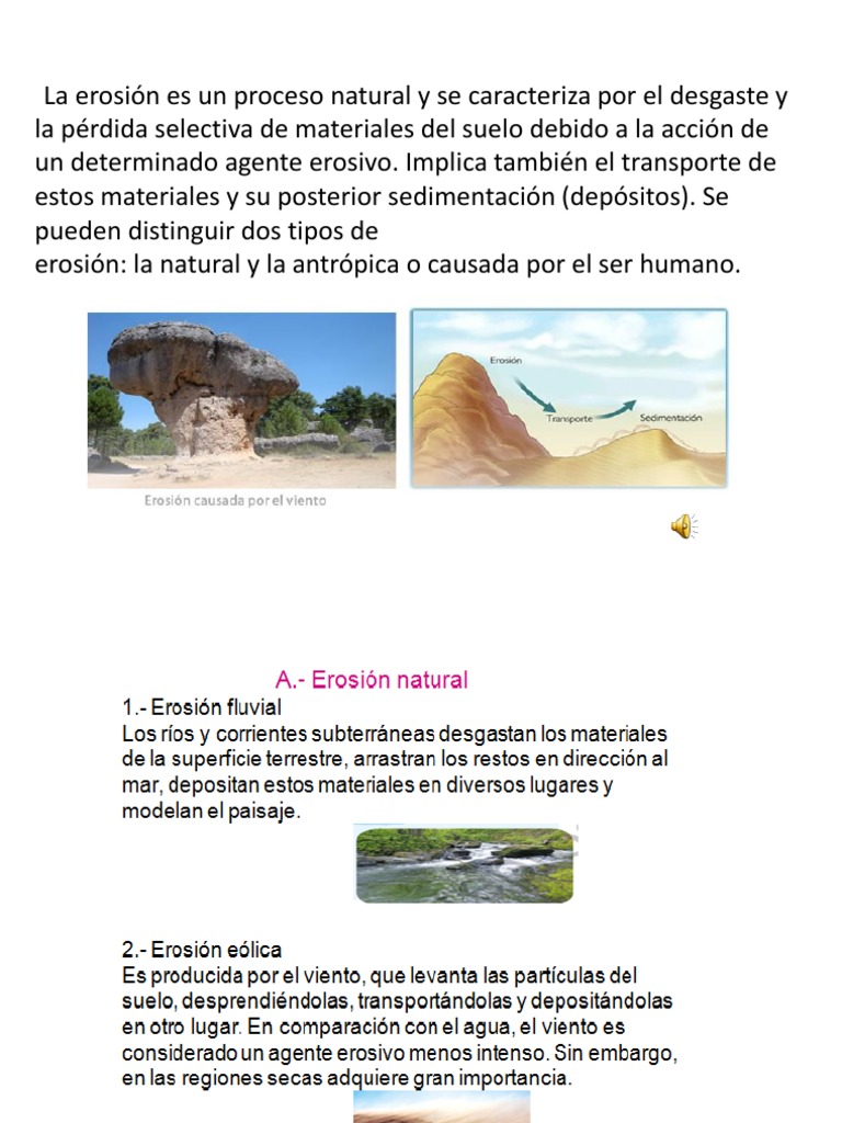 Tipos y causas de la erosión del suelo | PDF