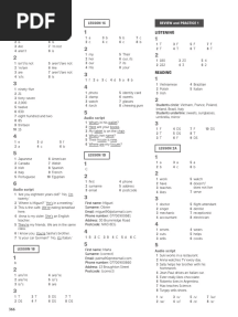 Personal Best A2 - WB Answer Key