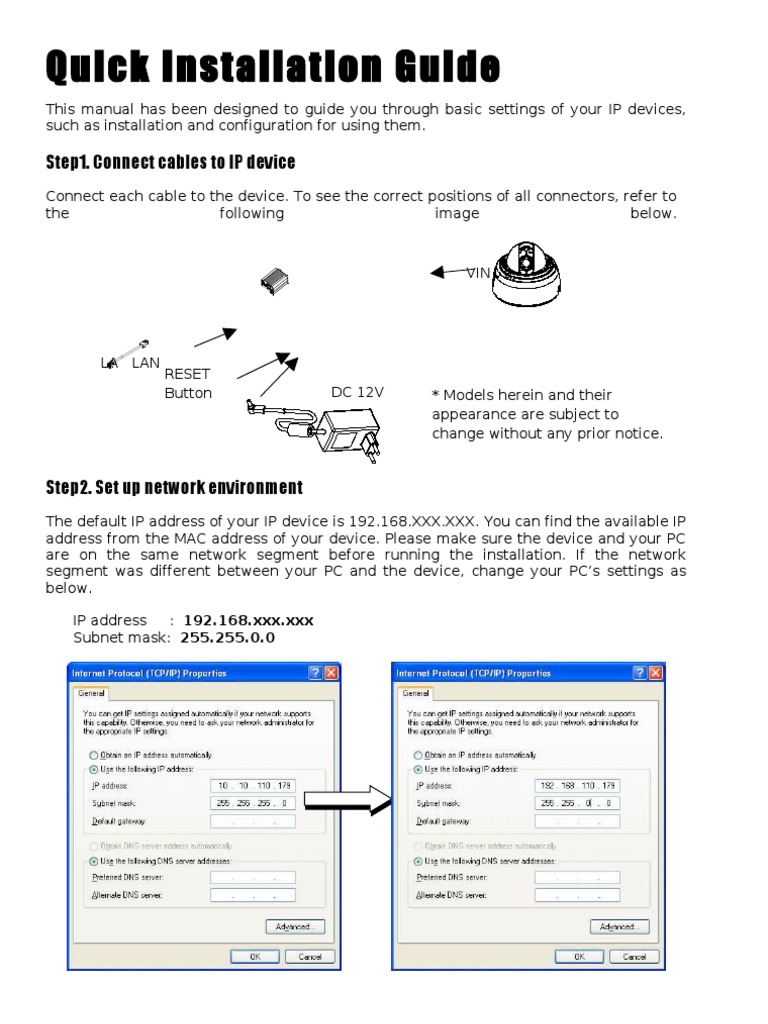 ActiveX Installation for IP Devices | PDF | Ip Address | Computer Network