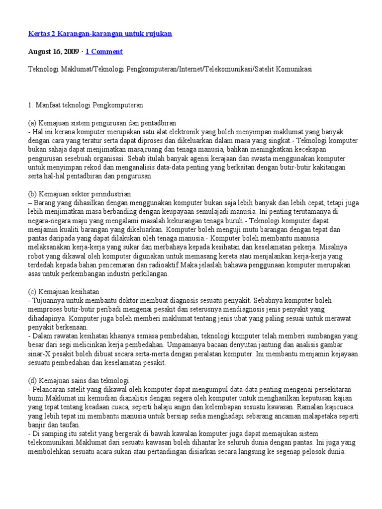 Kertas 2 Karangan Pdf