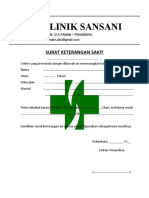 KLINIK SANSANI SURAT KETERANGAN SAKIT