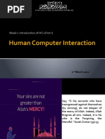 Introduction of HCI - (Part I)