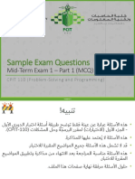 Mid-Term Exam 1 - Part 1 (MCQ)