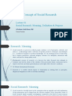 Social Research Meaning Definition Purpose