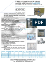 autoclaves de vapor autogenerado cilindricas de una camara 8 programas de mesa