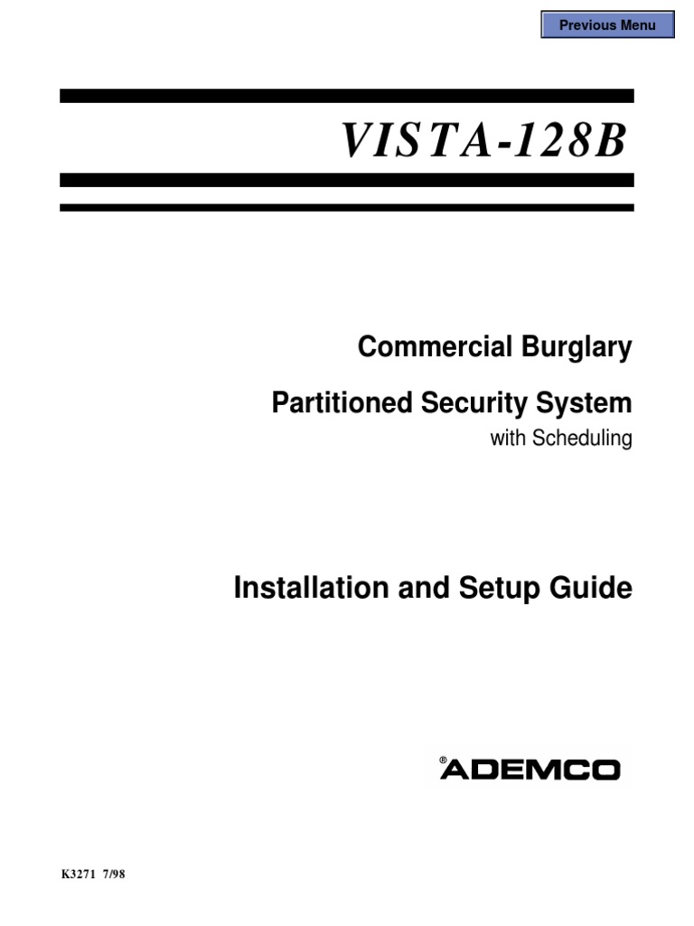 Vista128bpt Installer PDF Security Alarm Electrical Engineering
