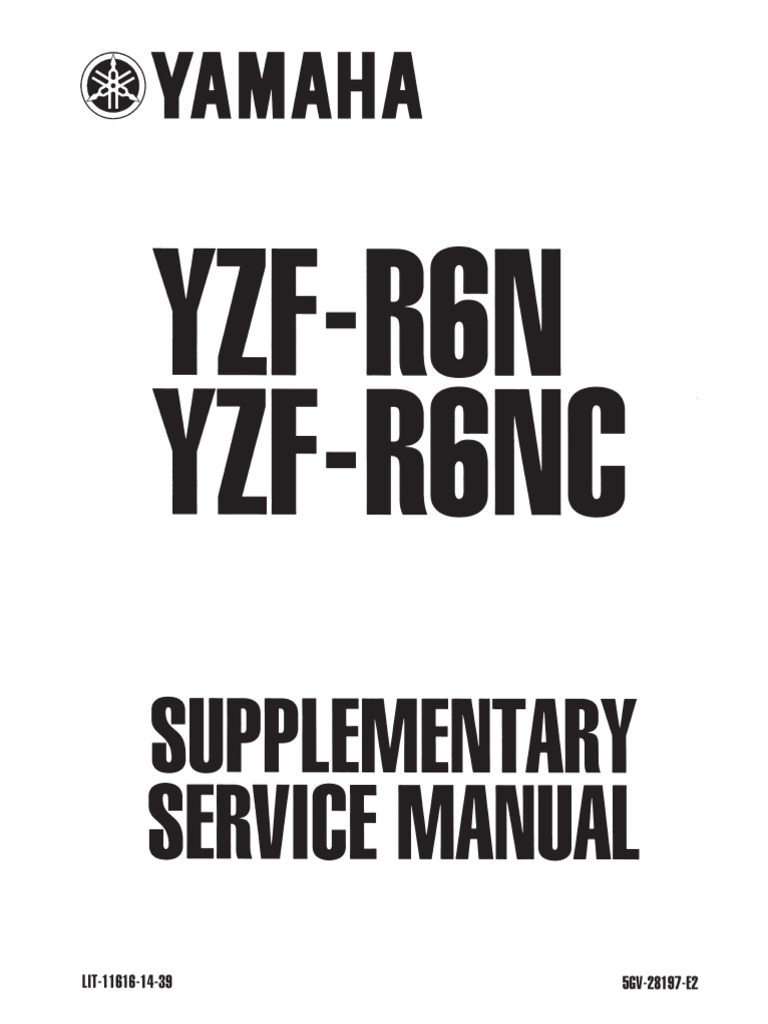 Yamaha R6 Service Manual Overview | PDF | Tire | Ignition System