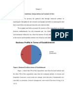 Business Profile in Terms of Establishment: Presentation, Interpretation and Analysis of Data
