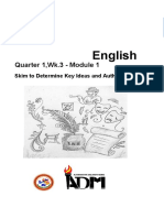 English: Quarter 1, Wk.3 - Module 1