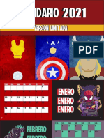 Calendario de Super Heroes