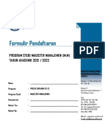 Formulir Pasca Sarjana MM 2021