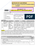 SESION 02 "Nos Informamos Sobre El Calentamiento Global