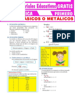 Óxidos Básicos o Metálicos para Primer Grado de Secundaria