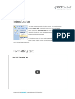 Word 2007 - Formatting Text Print Page