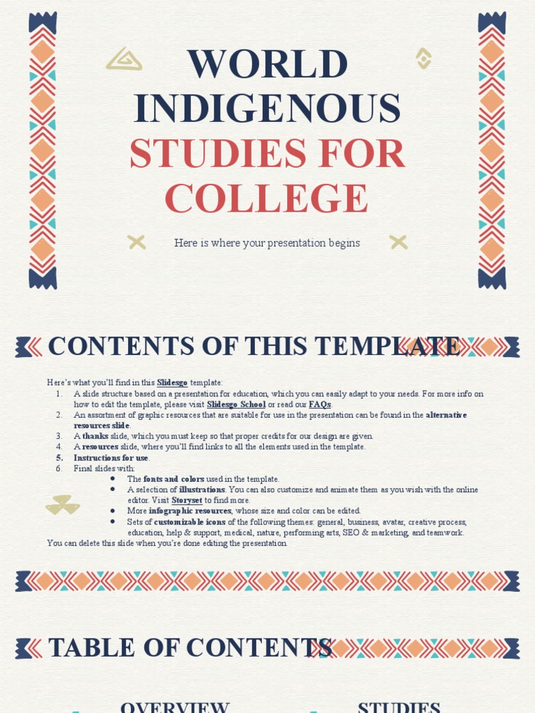 World Indigenous Studies For College by Slidesgo | PDF | Planets ...