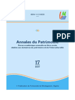 Revue Annales Du Patrimoine Numéro 17